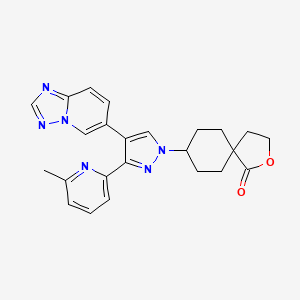 molecular formula C24H24N6O2 B1629555 8-(4-([1,2,4]Triazolo[1,5-a]pyridin-6-yl)-3-(6-methylpyridin-2-yl)-1H-pyrazol-1-yl)-2-oxaspiro[4.5]decan-1-one CAS No. 1097729-66-2