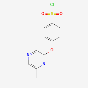 molecular formula C11H9ClN2O3S B1629566 4-[(6-Methylpyrazin-2-yl)oxy]benzenesulfonyl chloride CAS No. 926921-66-6