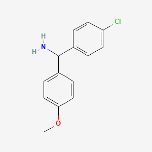 molecular formula C14H14ClNO B1629569 (4-Chlorophenyl)(4-methoxyphenyl)methanamine CAS No. 856568-20-2