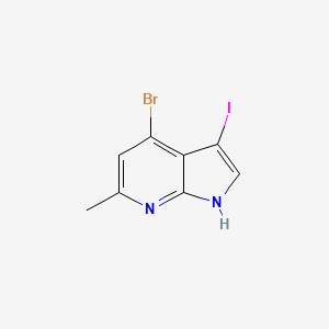 molecular formula C8H6BrIN2 B1629572 4-bromo-3-iodo-6-methyl-1H-pyrrolo[2,3-b]pyridine CAS No. 1000340-56-6