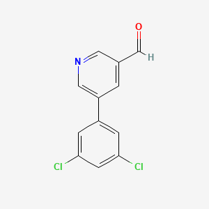 molecular formula C12H7Cl2NO B1629574 5-(3,5-Dichlorophenyl)nicotinaldehyde CAS No. 887973-82-2