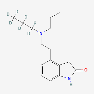 molecular formula C16H24N2O B1629587 4-(2-{Propyl[(~2~H_7_)propyl]amino}ethyl)-1,3-dihydro-2H-indol-2-one CAS No. 1132746-04-3