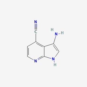 molecular formula C8H6N4 B1629598 3-amino-1H-pyrrolo[2,3-b]pyridine-4-carbonitrile CAS No. 1000340-50-0