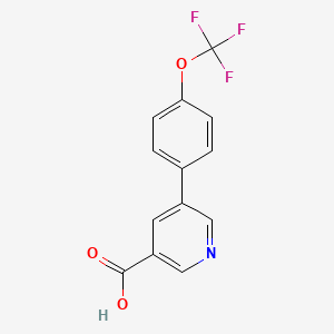 molecular formula C13H8F3NO3 B1629599 5-(4-(Trifluoromethoxy)phenyl)nicotinic acid CAS No. 898796-62-8