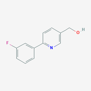 molecular formula C12H10FNO B1629600 2-(3-Fluorophenyl)-5-(hydroxymethyl)pyridine CAS No. 887974-66-5