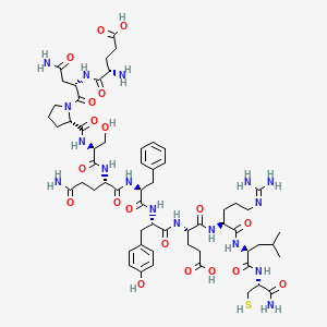molecular formula C60H89N17O19S B1629611 Glutamyl-asparaginyl-prolyl-seryl-glutaminyl-phenylalanyl-tyrosyl-glutamyl-arginyl-leucyl-cysteinamide CAS No. 93675-09-3