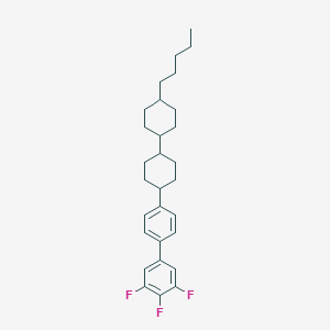 molecular formula C29H37F3 B162962 3,4,5-Trifluoro-4'-[(trans,trans)-4'-pentyl[1,1'-bicyclohexyl]-4-YL]-1,1'-biphenyl CAS No. 137529-43-2