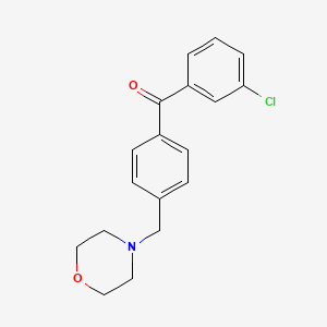 molecular formula C18H18ClNO2 B1629622 3-氯-4'-吗啉甲基苯甲酮 CAS No. 898769-94-3