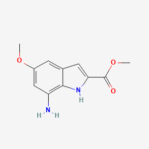 molecular formula C11H12N2O3 B1629627 methyl 7-amino-5-methoxy-1H-indole-2-carboxylate CAS No. 1000341-45-6
