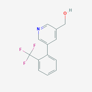 molecular formula C13H10F3NO B1629633 (5-(2-(Trifluoromethyl)phenyl)pyridin-3-yl)methanol CAS No. 887974-28-9