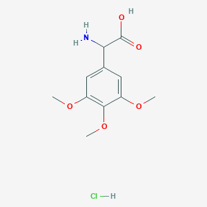 molecular formula C11H16ClNO5 B1629671 2-Amino-2-(3,4,5-trimethoxyphenyl)acetic acid hydrochloride CAS No. 86053-95-4