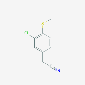 molecular formula C9H8ClNS B1629687 2-(3-Chloro-4-(methylthio)phenyl)acetonitrile CAS No. 947701-13-5