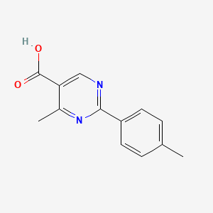 molecular formula C13H12N2O2 B1629690 4-甲基-2-(4-甲基苯基)嘧啶-5-羧酸 CAS No. 861583-66-6
