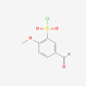 molecular formula C8H7ClO4S B1629693 5-Formyl-2-methoxybenzenesulfonyl chloride CAS No. 672310-18-8