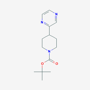 molecular formula C14H21N3O2 B1629695 4-(2-Pyrazinyl)-1-piperidinecarboxylic acid 1,1-dimethylethyl ester CAS No. 921613-02-7