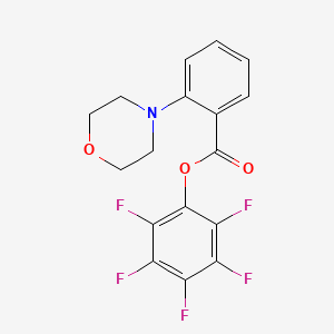 molecular formula C17H12F5NO3 B1629696 Pentafluorophenyl 2-morpholinobenzoate CAS No. 906352-59-8