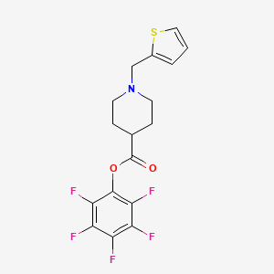 Pentafluorophenyl 1-(thien-2-ylmethyl)piperidine-4-carboxylate