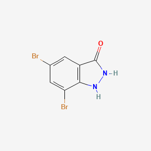 molecular formula C7H4Br2N2O B1629709 5,7-二溴-1H-吲唑-3-醇 CAS No. 108961-61-1