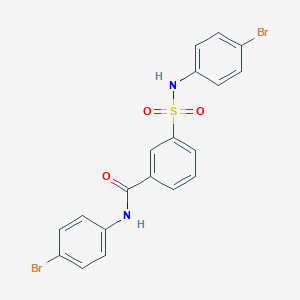 molecular formula C19H14Br2N2O3S B162973 N-(4-bromophenyl)-3-[(4-bromophenyl)sulfamoyl]benzamide CAS No. 300670-16-0