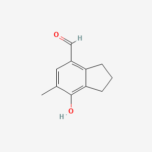 molecular formula C11H12O2 B1629762 7-Hydroxy-6-methyl-2,3-dihydro-1h-indene-4-carbaldehyde CAS No. 575504-30-2
