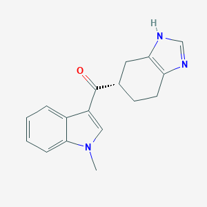molecular formula C17H17N3O B162977 (1-methylindol-3-yl)-[(5S)-4,5,6,7-tetrahydro-3H-benzimidazol-5-yl]methanone CAS No. 132036-90-9