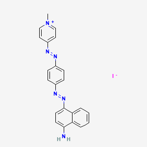 molecular formula C22H19IN6 B1629770 1-Methyl-4-[4-(4-aminonaphthylazo)phenylazo]pyridinium iodide CAS No. 78474-85-8