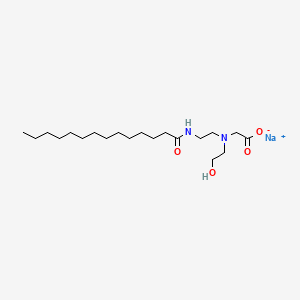 molecular formula C20H39N2NaO4 B1629783 Glycine, N-(2-hydroxyethyl)-N-[2-[(1-oxotetradecyl)amino]ethyl]-, monosodium salt CAS No. 63556-21-8
