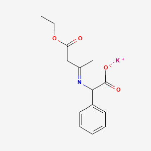 molecular formula C14H16KNO4 B1629788 Potassium (R)-((3-ethoxy-1-methyl-3-oxopropylidene)amino)phenylacetate CAS No. 65749-39-5