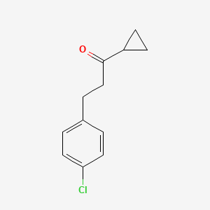 molecular formula C12H13ClO B1629805 2-(4-氯苯基)乙基环丙基酮 CAS No. 898788-55-1