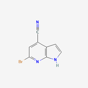 molecular formula C8H4BrN3 B1629807 6-ブロモ-1H-ピロロ[2,3-b]ピリジン-4-カルボニトリル CAS No. 1000340-74-8