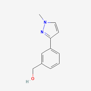 molecular formula C11H12N2O B1629825 [3-(1-methyl-1H-pyrazol-3-yl)phenyl]methanol CAS No. 910037-09-1