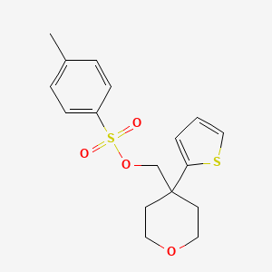 molecular formula C17H20O4S2 B1629826 Toluene-4-sulfonate de (4-thién-2-yltétrahydropyran-4-yl)méthyle CAS No. 921938-87-6