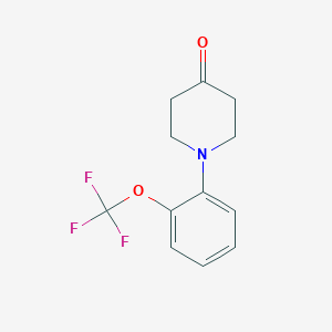 molecular formula C12H12F3NO2 B1629829 1-[2-(Trifluoromethoxy)phenyl]piperidin-4-one CAS No. 821792-44-3