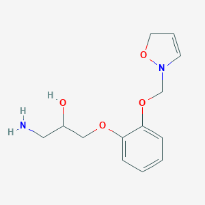 molecular formula C13H18N2O4 B162983 1-amino-3-[2-(5H-1,2-oxazol-2-ylmethoxy)phenoxy]propan-2-ol CAS No. 125992-10-1