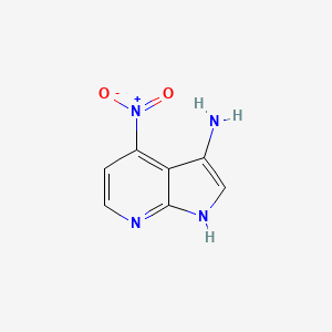 molecular formula C7H6N4O2 B1629835 4-nitro-1H-pyrrolo[2,3-b]pyridin-3-amine CAS No. 1000340-42-0