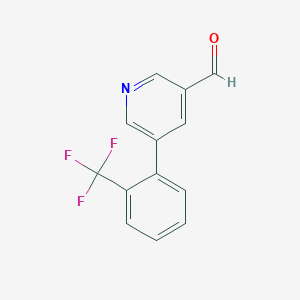 molecular formula C13H8F3NO B1629837 5-(2-(Trifluoromethyl)phenyl)nicotinaldehyde CAS No. 887973-91-3