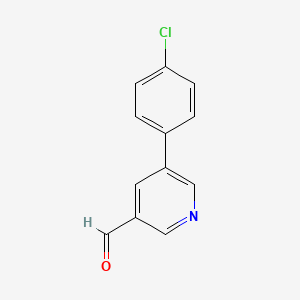 molecular formula C12H8ClNO B1629840 5-(4-Chlorophenyl)nicotinaldehyde CAS No. 887973-65-1
