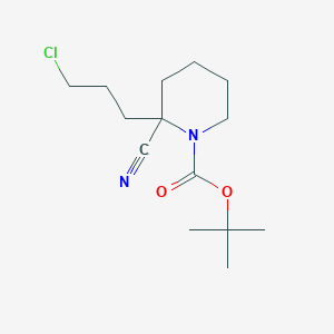 tert-Butyl 2-(3-chloropropyl)-2-cyanopiperidine-1-carboxylate