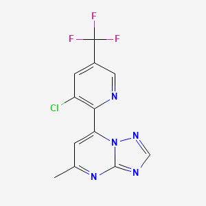 molecular formula C12H7ClF3N5 B1629849 7-(3-Chloro-5-(trifluoromethyl)pyridin-2-yl)-5-methyl-[1,2,4]triazolo[1,5-a]pyrimidine CAS No. 1048383-29-4