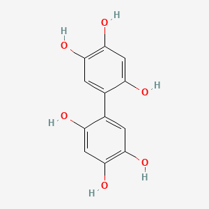 molecular formula C12H10O6 B1629853 [1,1'-Biphenyl]-2,2',4,4',5,5'-hexol CAS No. 76625-61-1