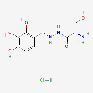 molecular formula C10H16ClN3O5 B1629856 2'-(2,3,4-Trihydroxybenzyl)-L-serinohydrazide hydrochloride CAS No. 27172-87-8