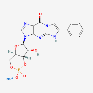molecular formula C18H15N5NaO7P B1629862 PET-cGMP CAS No. 78080-27-0
