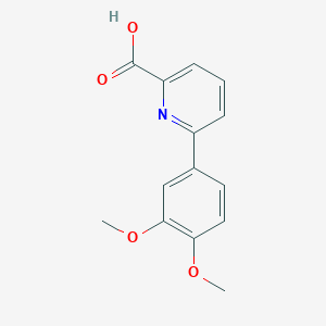 molecular formula C14H13NO4 B1629894 6-(3,4-Dimethoxyphenyl)picolinic acid CAS No. 479225-16-6