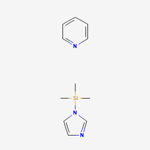 molecular formula C11H17N3Si B1629962 TMSI+PYRIDINE, 1:4 (Sylon TP) CAS No. 8077-35-8