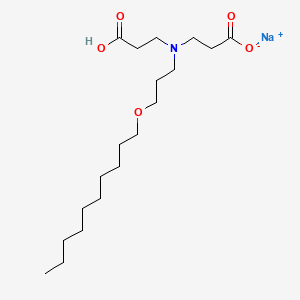 molecular formula C19H36NNaO5 B1629968 beta-Alanine, N-(2-carboxyethyl)-N-[3-(decyloxy)propyl]-, monosodium salt CAS No. 64972-19-6