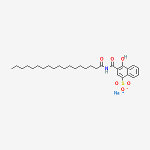 molecular formula C29H42NNaO6S B1629973 Sodium 4-hydroxy-3-(((1-oxooctadecyl)amino)carbonyl)naphthalenesulphonate CAS No. 2467-29-0