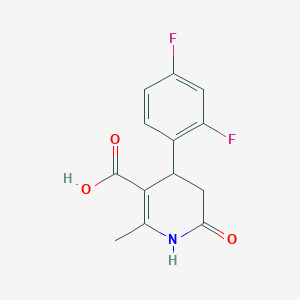 molecular formula C13H11F2NO3 B1629977 4-(2,4-Difluorophenyl)-2-methyl-6-oxo-1,4,5,6-tetrahydropyridine-3-carboxylic acid CAS No. 487057-91-0