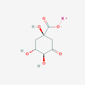 molecular formula C7H9KO6 B1629984 Potassium (1R,3R,4S)-1,3,4-trihydroxy-5-oxocyclohexane-1-carboxylate CAS No. 494211-79-9