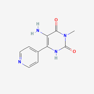 molecular formula C10H10N4O2 B1629997 5-Amino-3-methyl-6-(pyridin-4-yl)pyrimidine-2,4(1H,3H)-dione CAS No. 831231-66-4