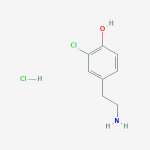 molecular formula C8H11Cl2NO B1629999 4-(2-Aminoethyl)-2-chlorophenol hydrochloride CAS No. 35607-19-3